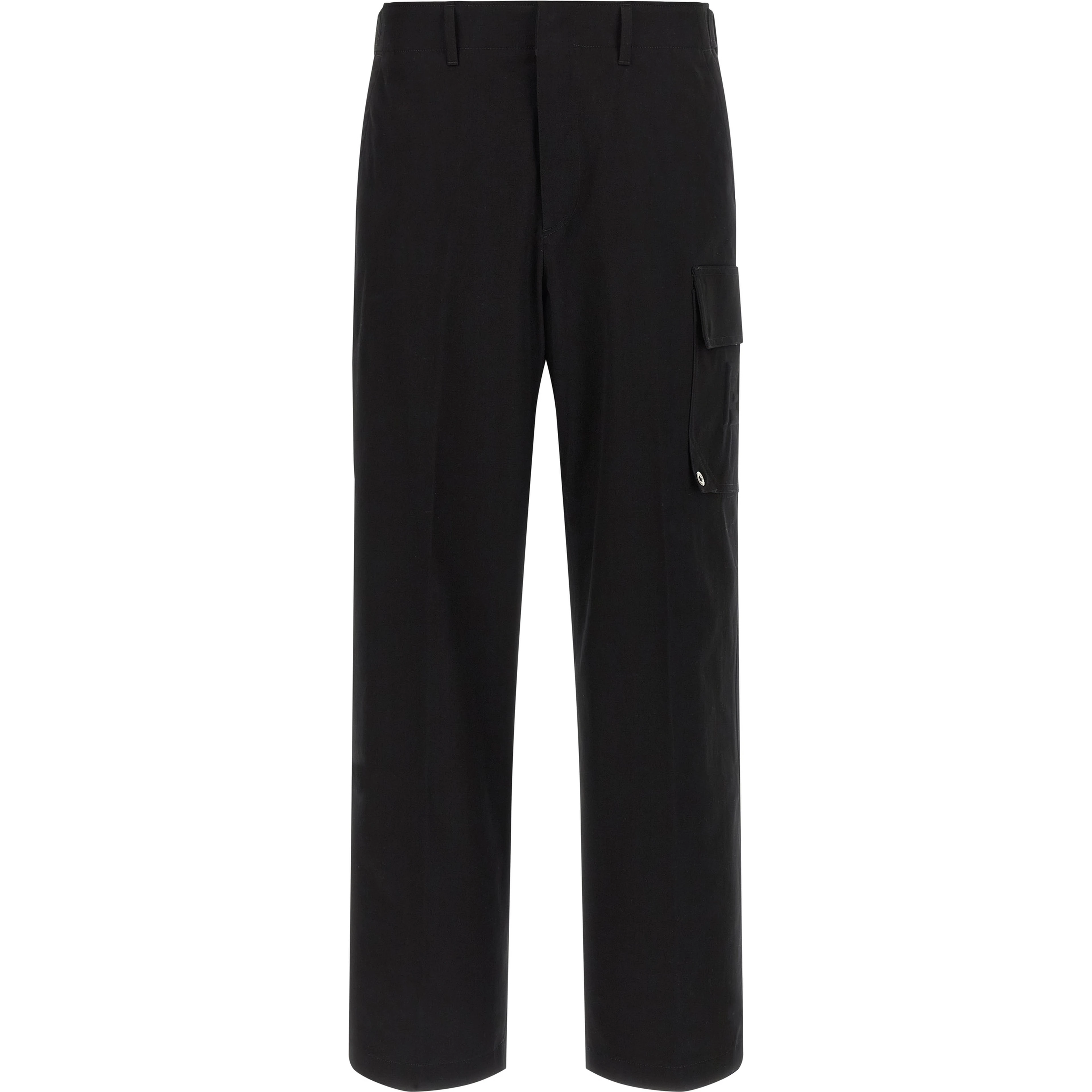 Black Cotton Cargo Pants