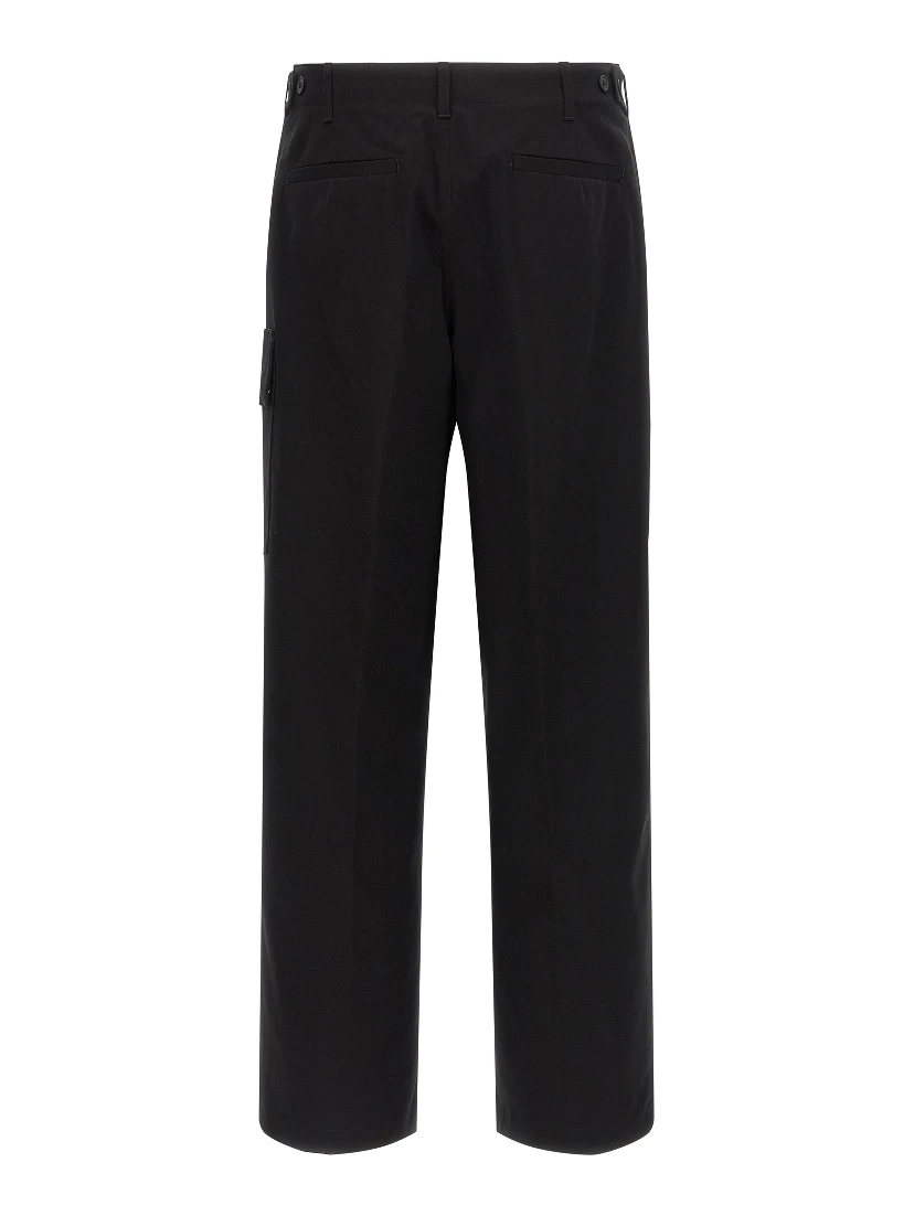 Black Cotton Cargo Pants