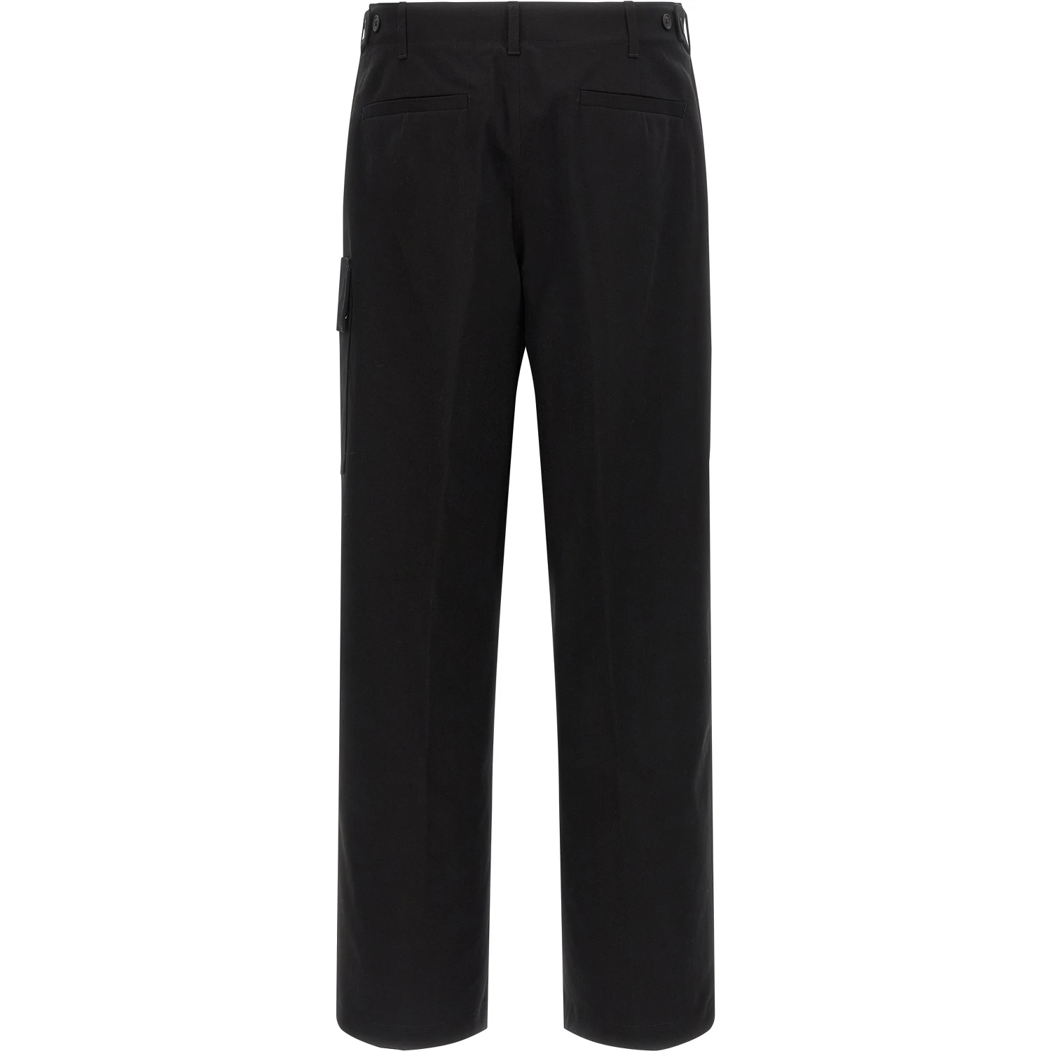 Black Cotton Cargo Pants