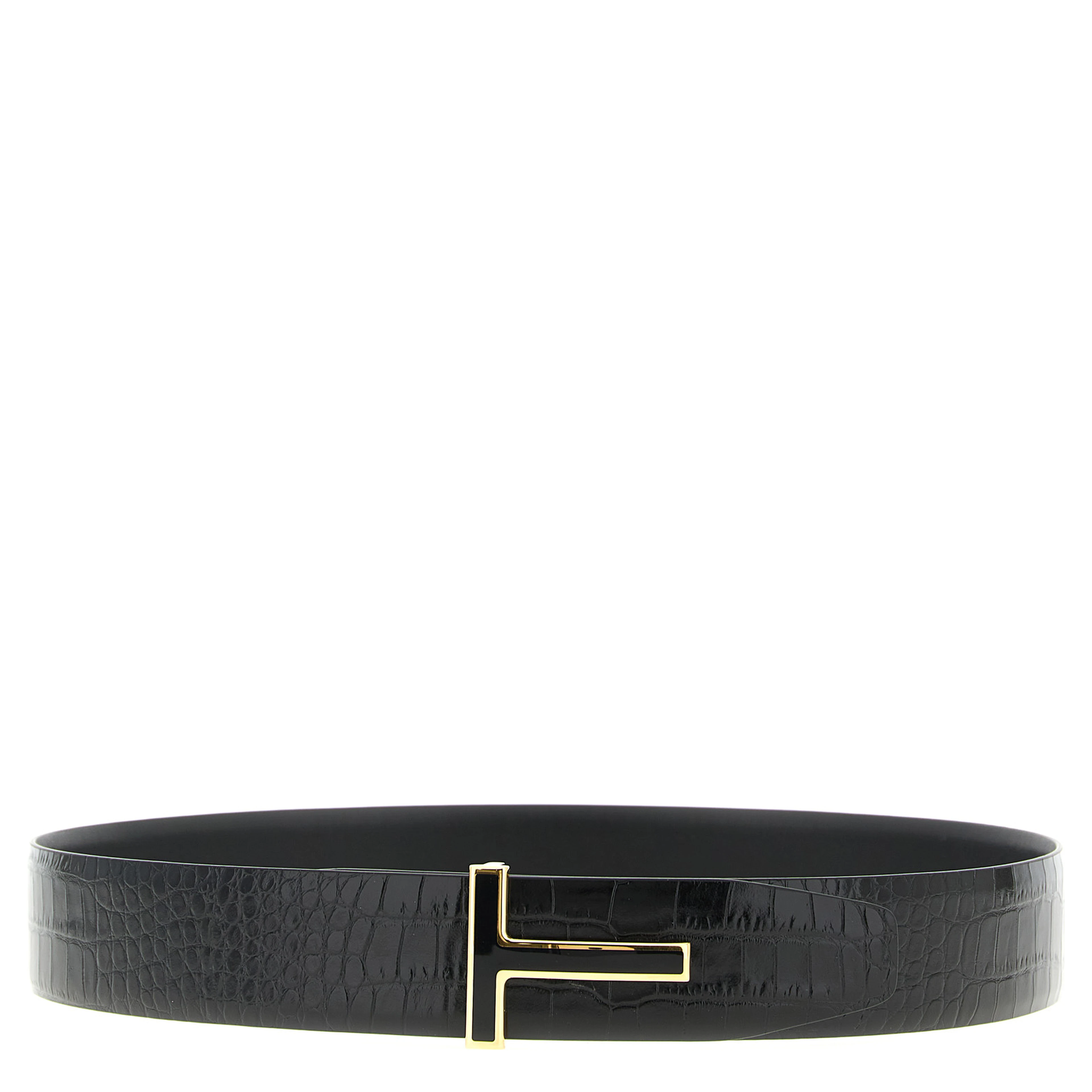 Black Calfskin Regular Belt