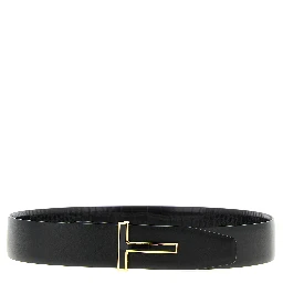 Black Calfskin Regular Belt