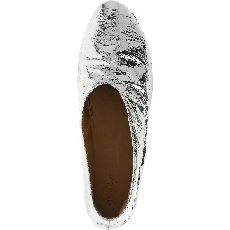 Silver Calfskin Ballet Flats
