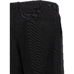 Black Cotton Cargo Pants