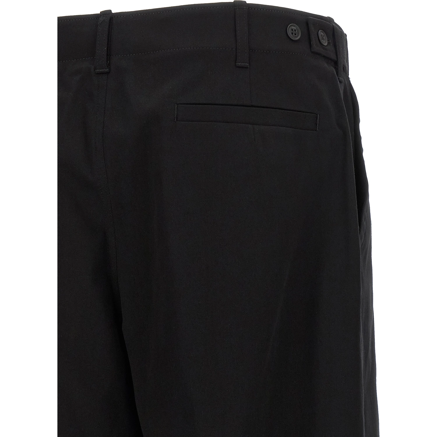 Black Cotton Cargo Pants