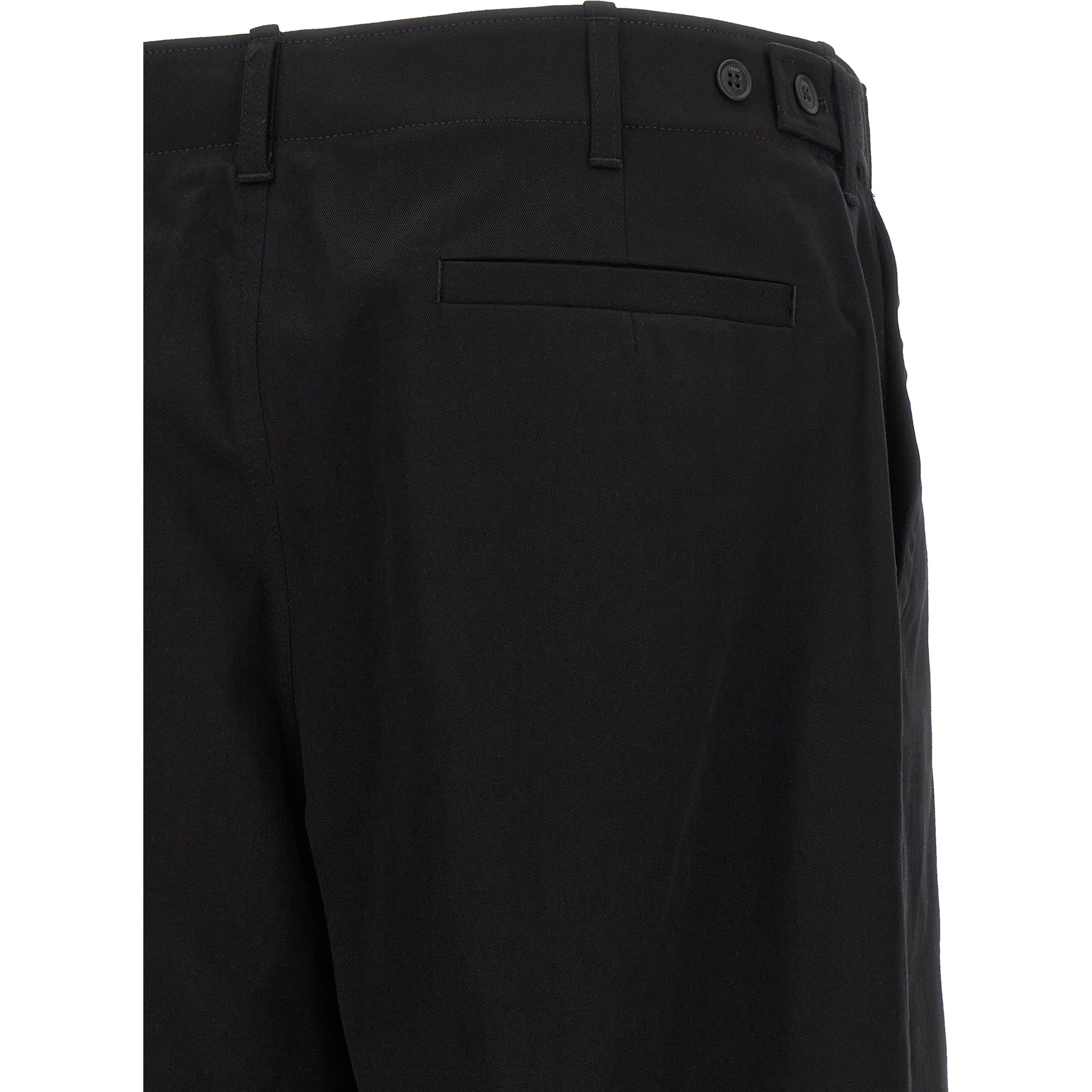 Black Cotton Cargo Pants