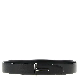 Black Calfskin Regular Belt
