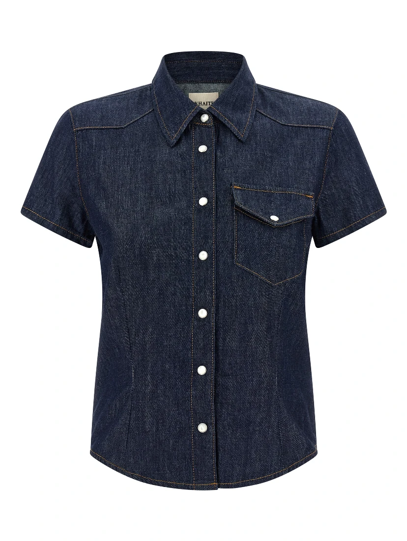 Blue Cotton Blouse