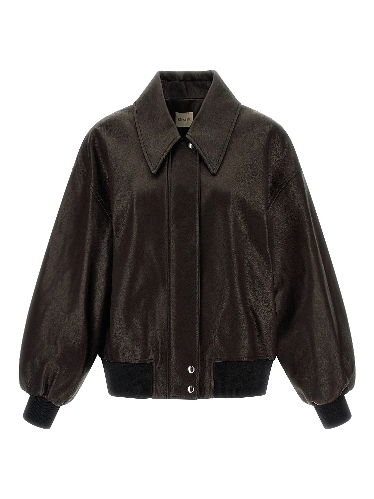 Brown Lamb Leather Leather Jacket