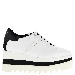 White Polyethylene Wedge Sandals