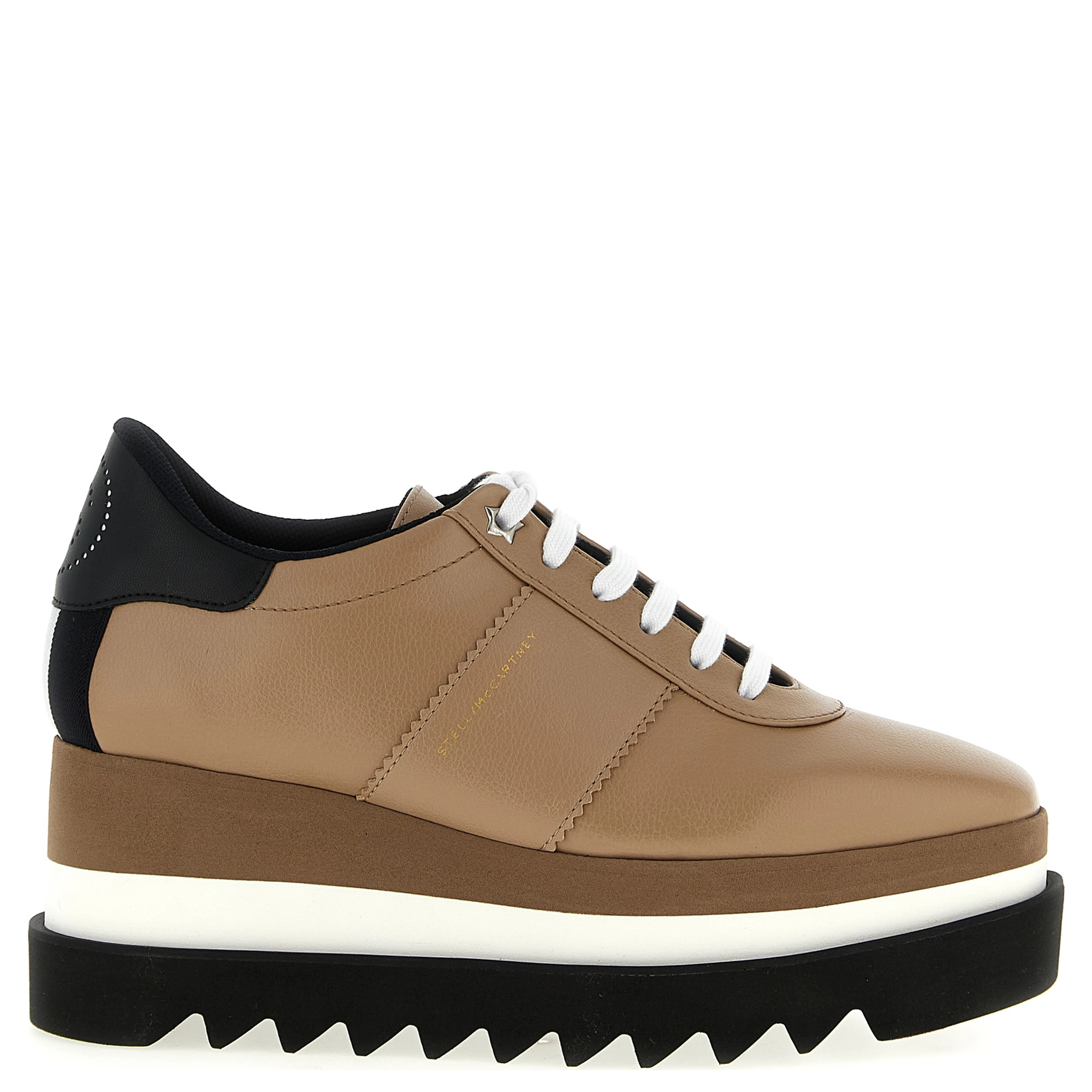 Beige Polyethylene Wedge Sandals