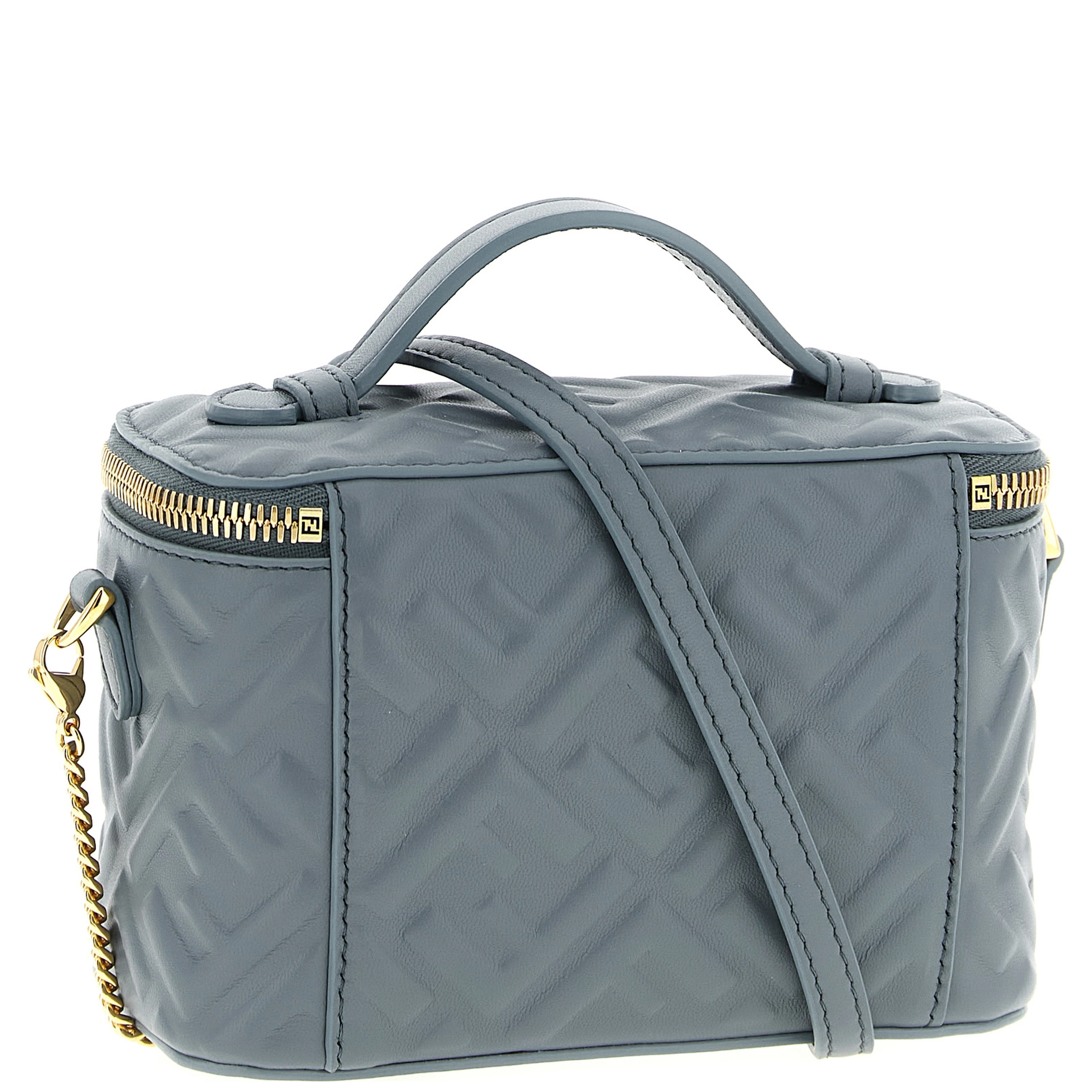 Blue Lamb Leather Handbag