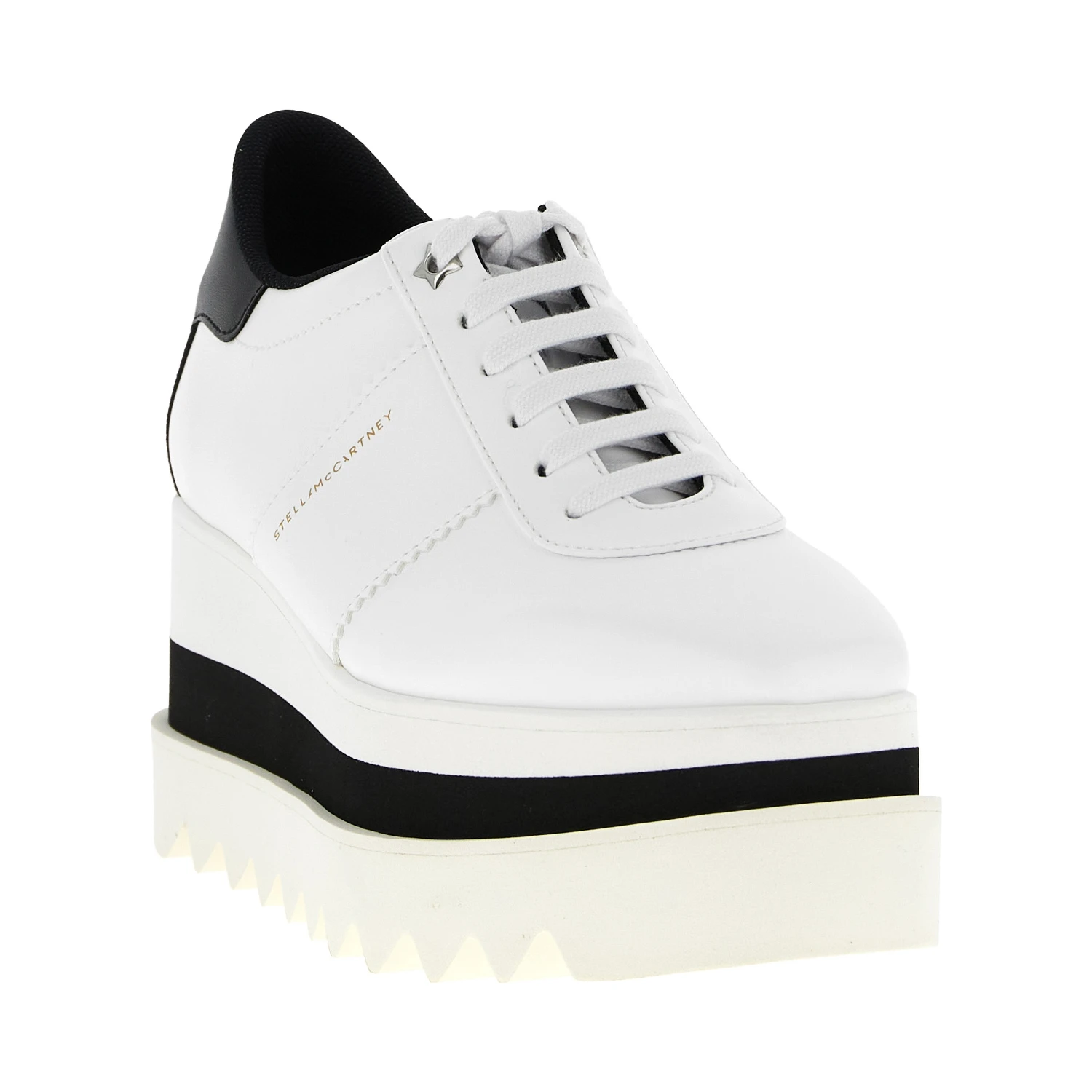 White Polyethylene Wedge Sandals