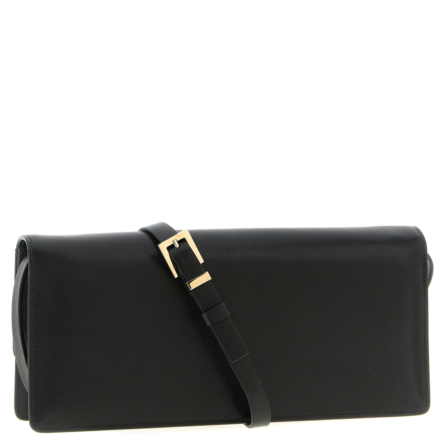 Black Goatskin Shoulder Bag