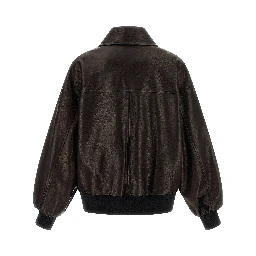 Brown Lamb Leather Leather Jacket