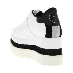 White Polyethylene Wedge Sandals