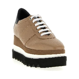 Beige Polyethylene Wedge Sandals