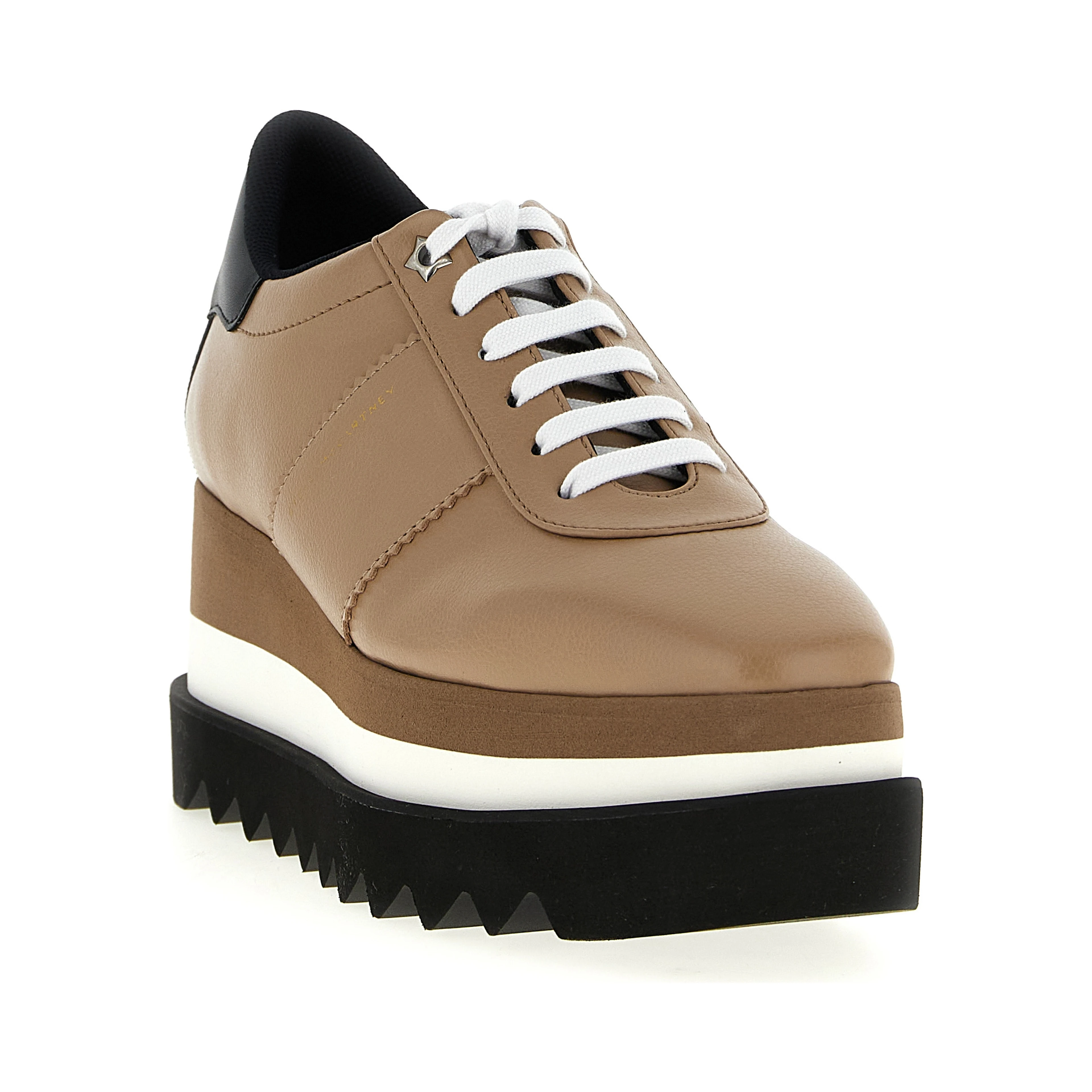 Beige Polyethylene Wedge Sandals