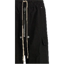 Black Cotton Cargo Pants