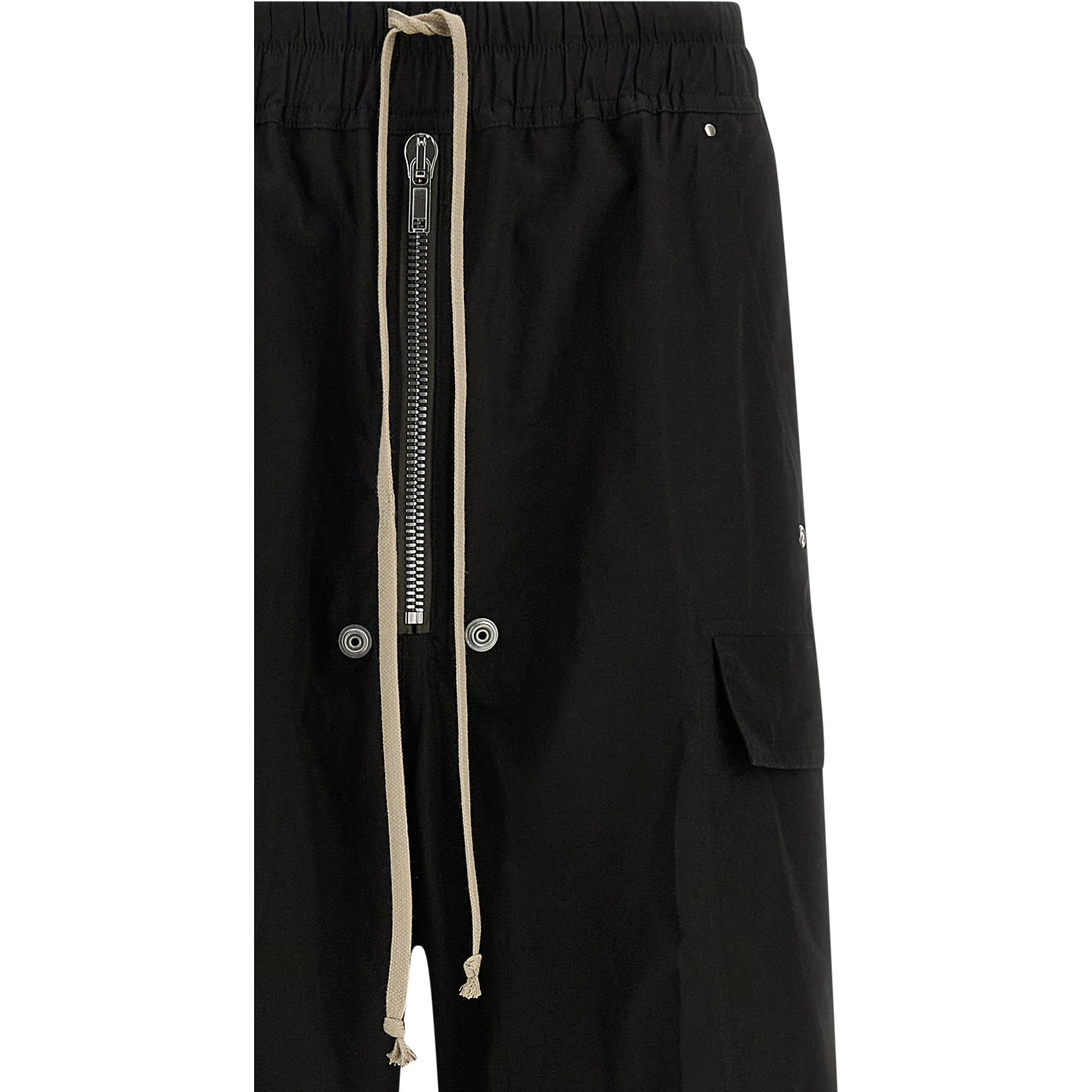 Black Cotton Cargo Pants