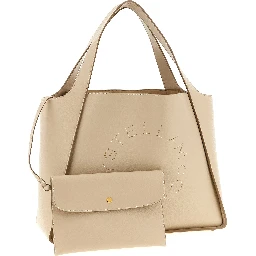 Beige Polyamide Tote Bag