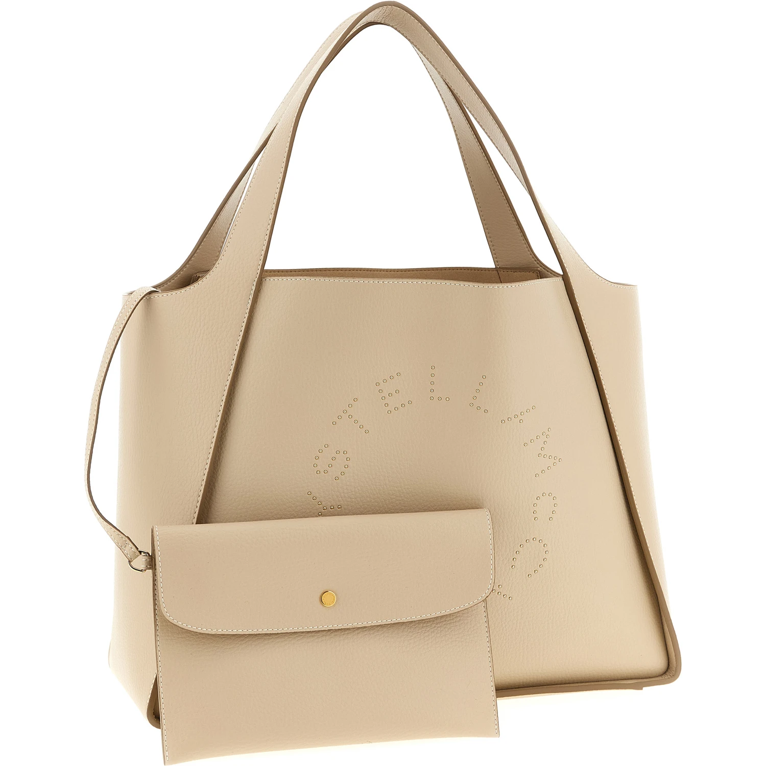 Beige Polyamide Tote Bag