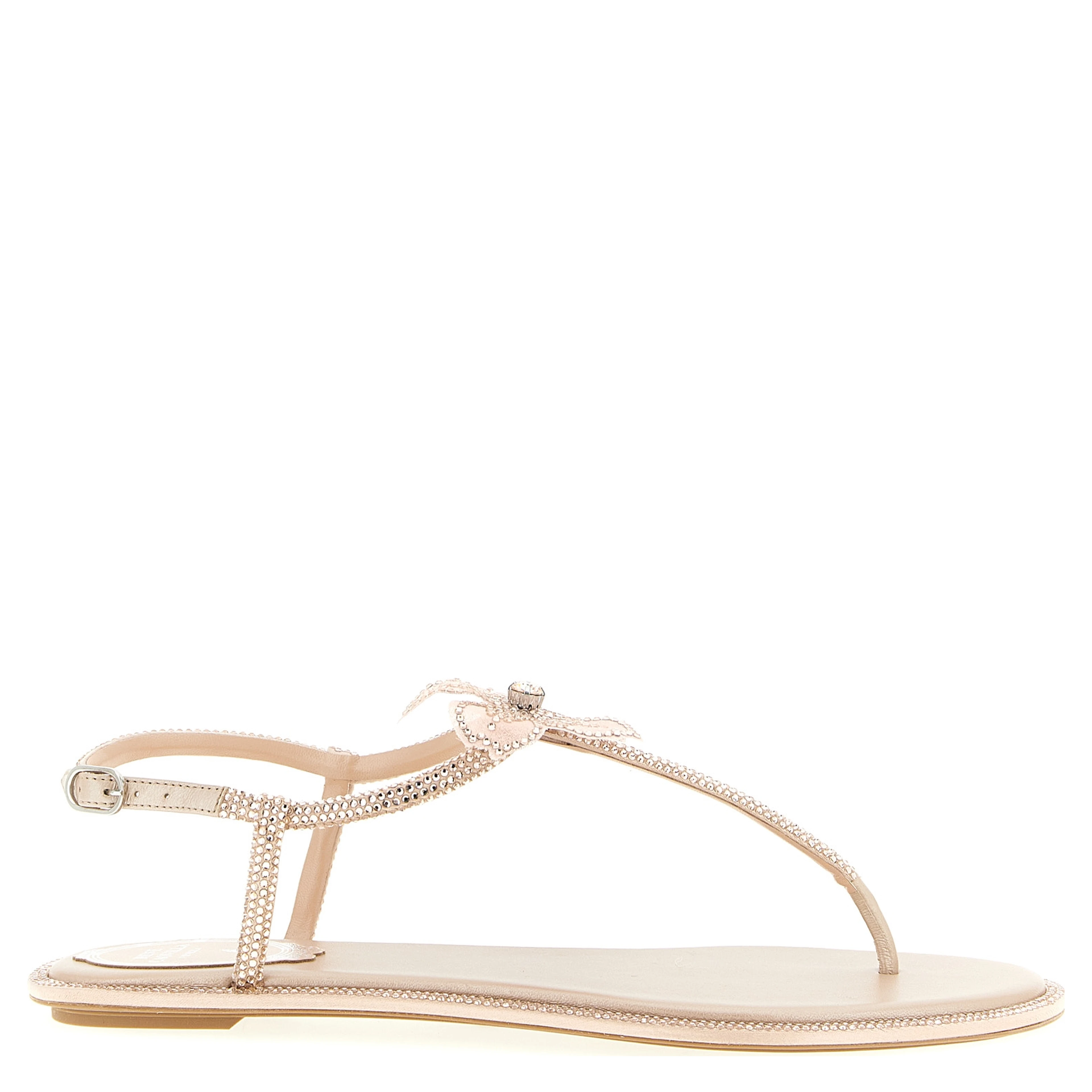 Multicolor Glass Flat Sandals