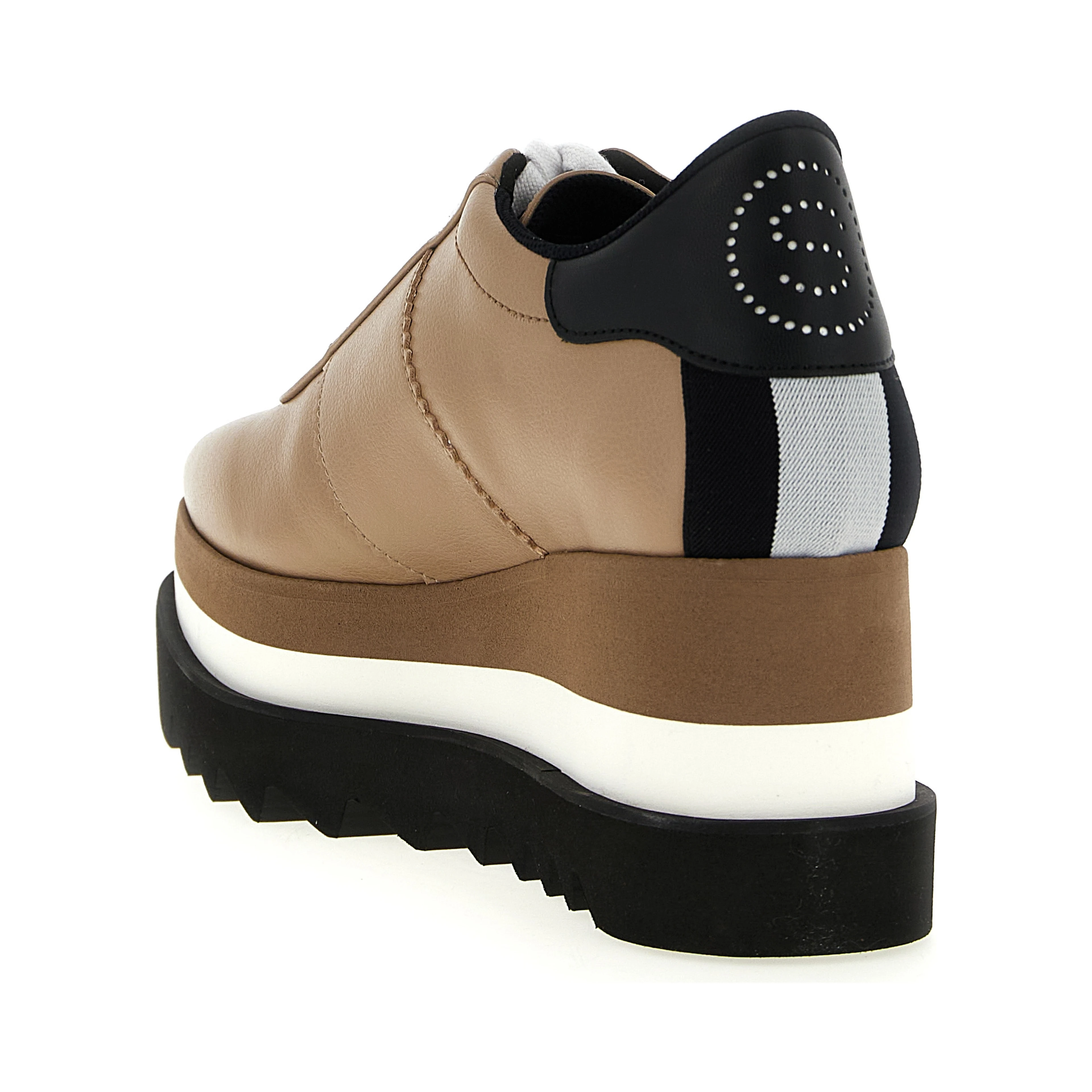 Beige Polyethylene Wedge Sandals
