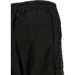 Black Cotton Cargo Pants
