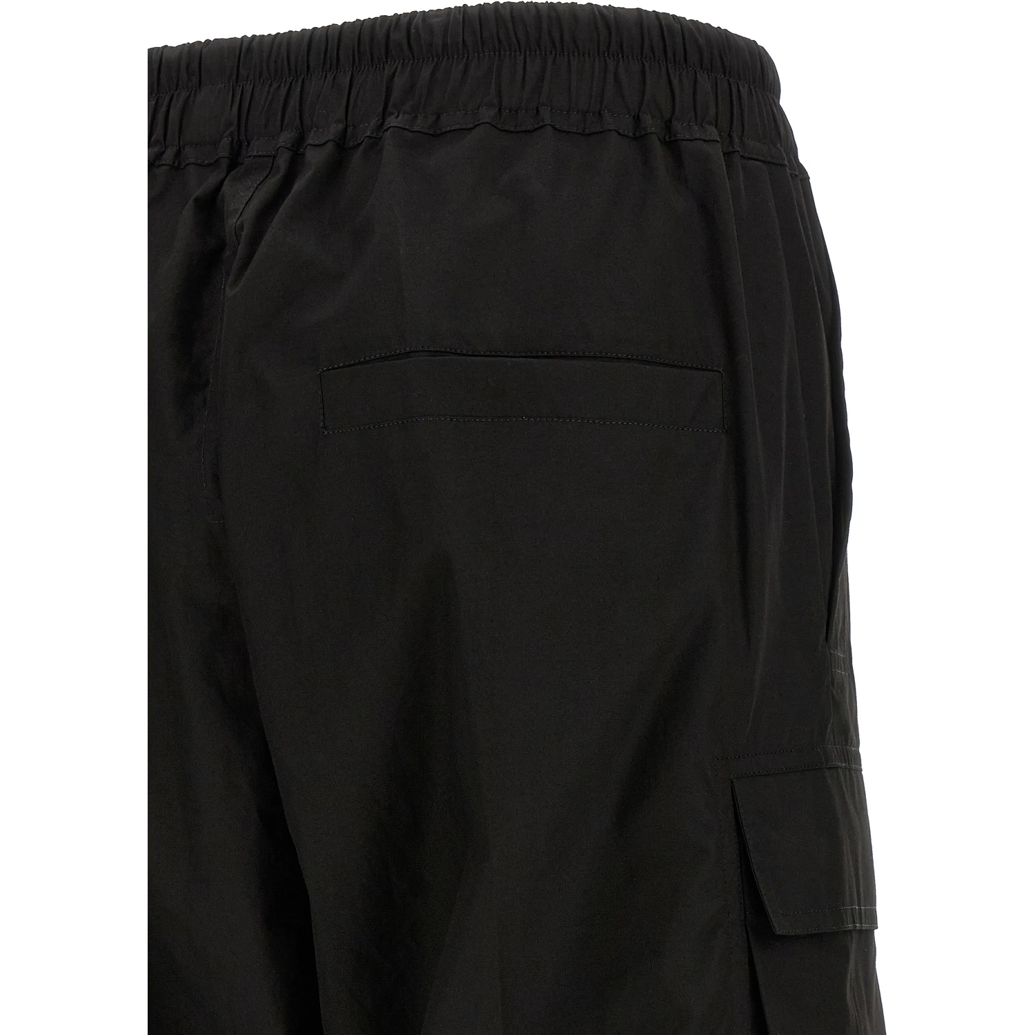 Black Cotton Cargo Pants