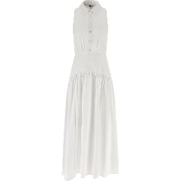 White Cotton Midi Dress