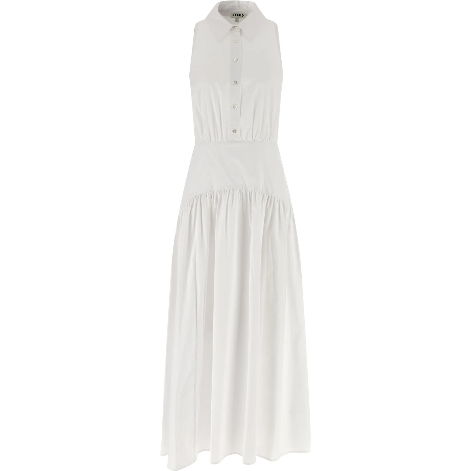 White Cotton Midi Dress