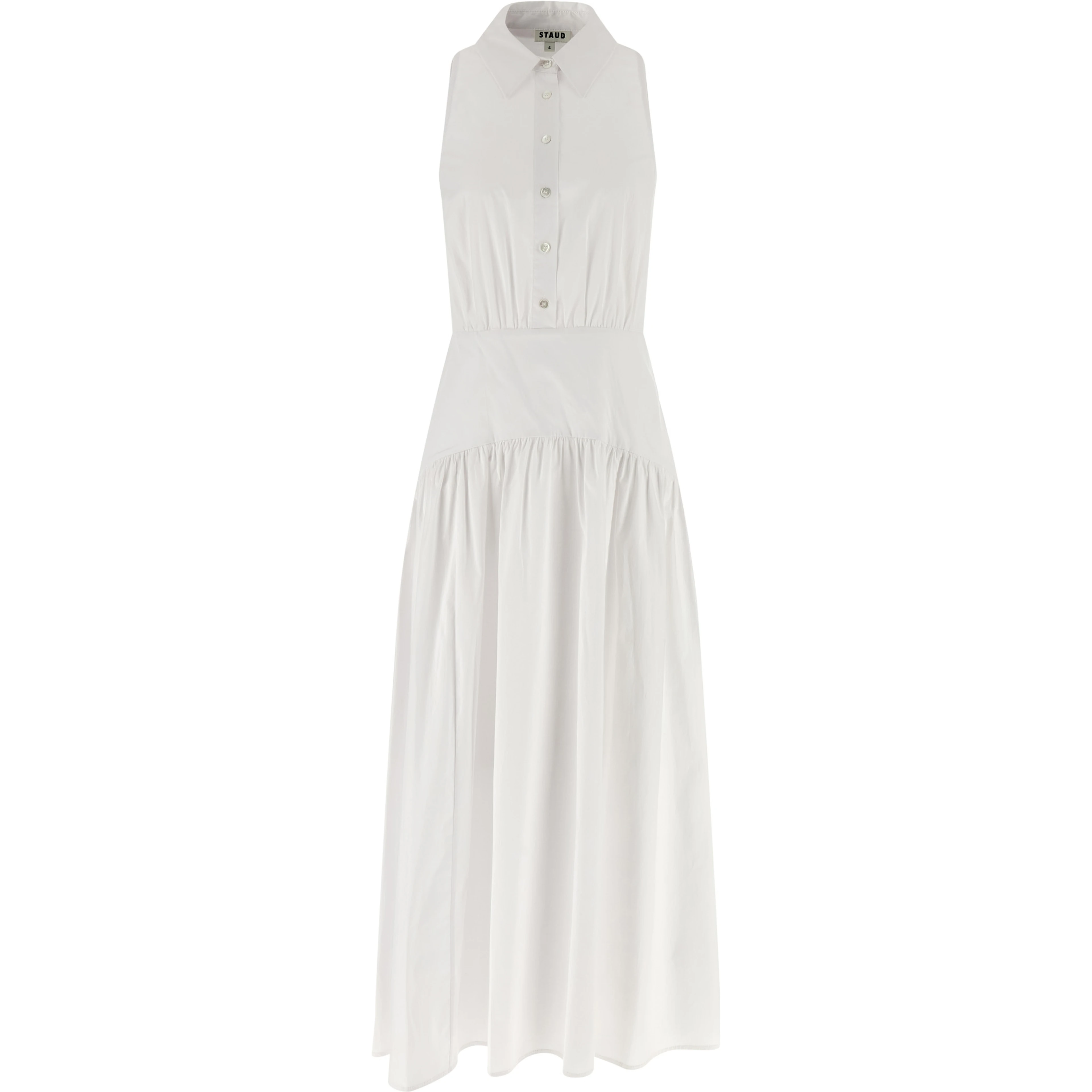 White Cotton Midi Dress