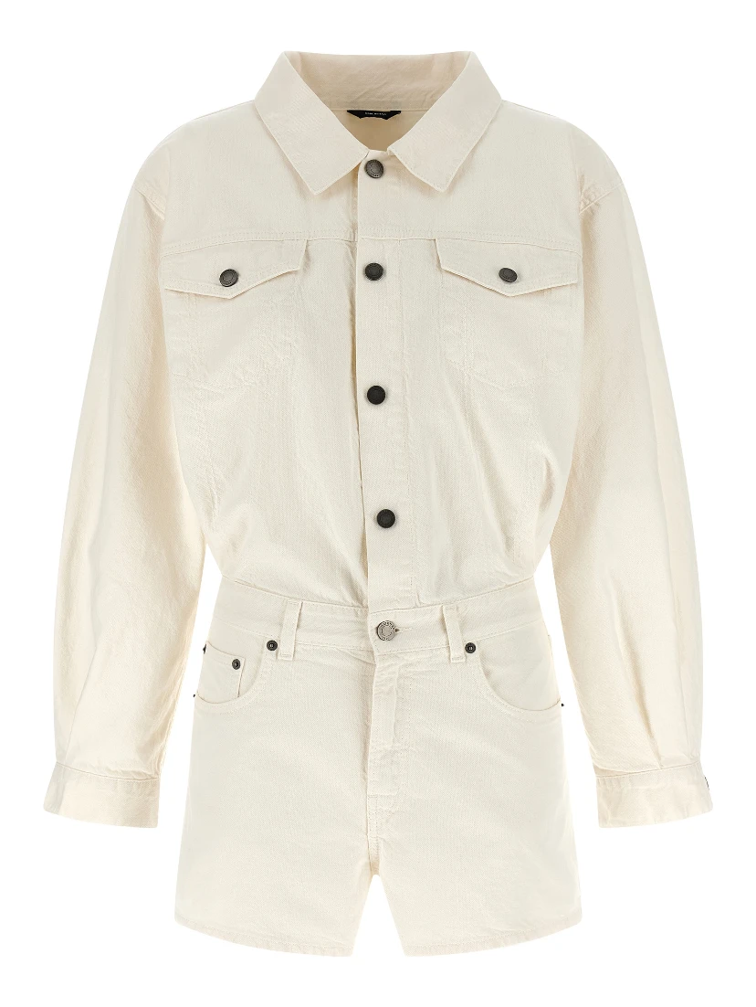 White Cotton Rompers