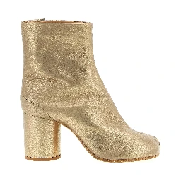 Gold Cashmere Ankle Boots