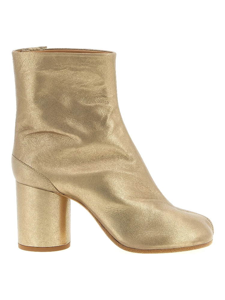 Gold Cashmere Ankle Boots