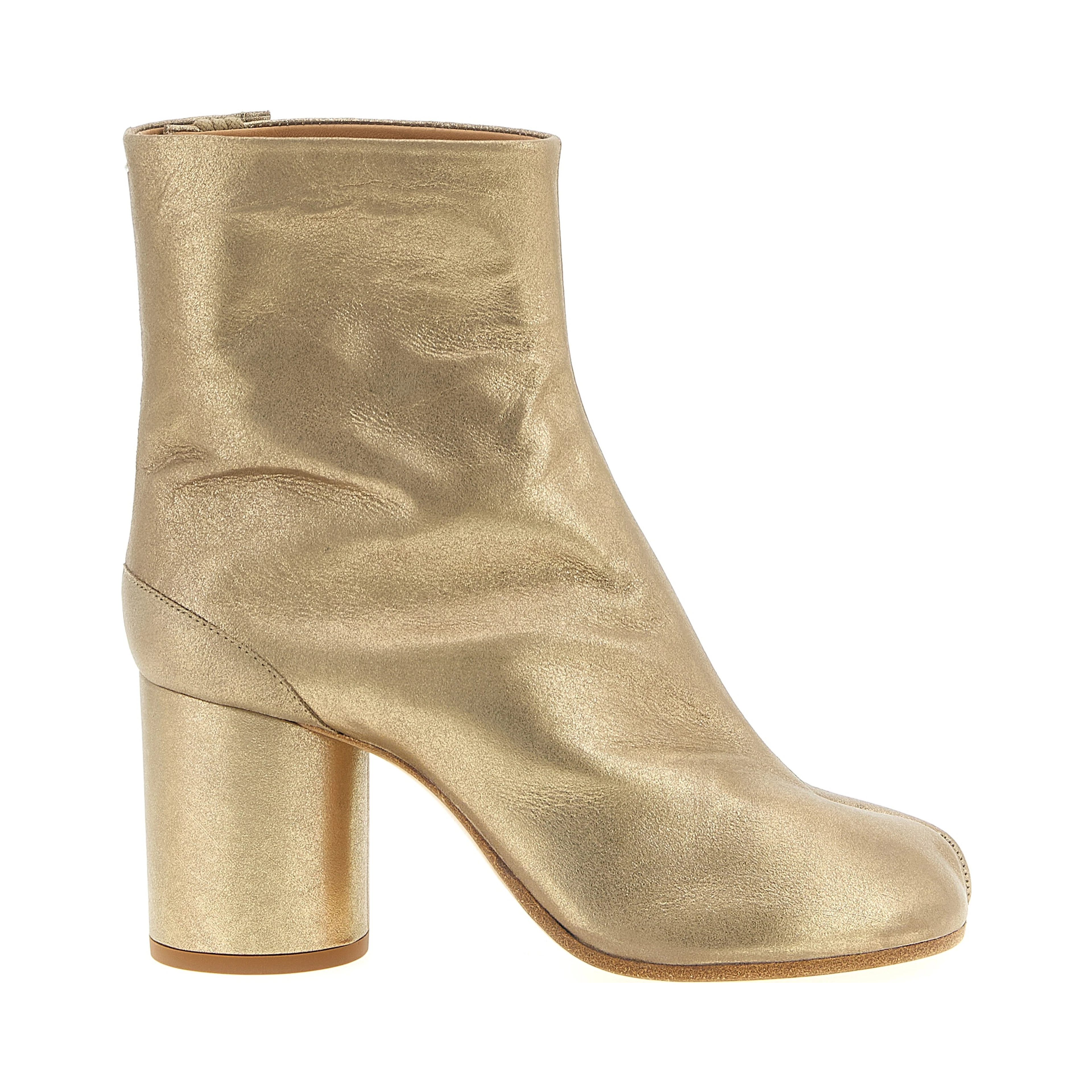 Gold Cashmere Ankle Boots