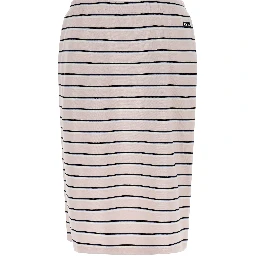 Multicolor Cotton Midi Skirt