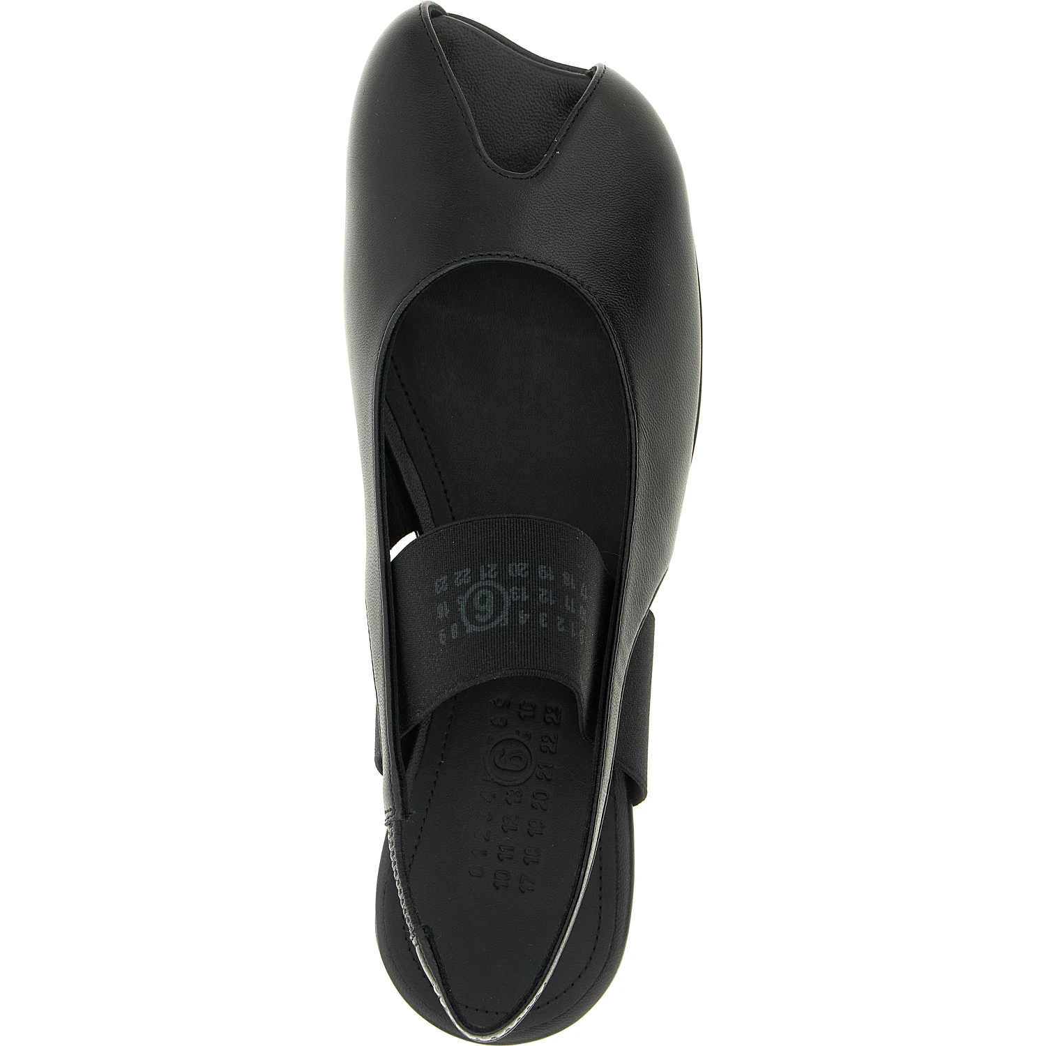 Black Lamb Leather Flat Sandals