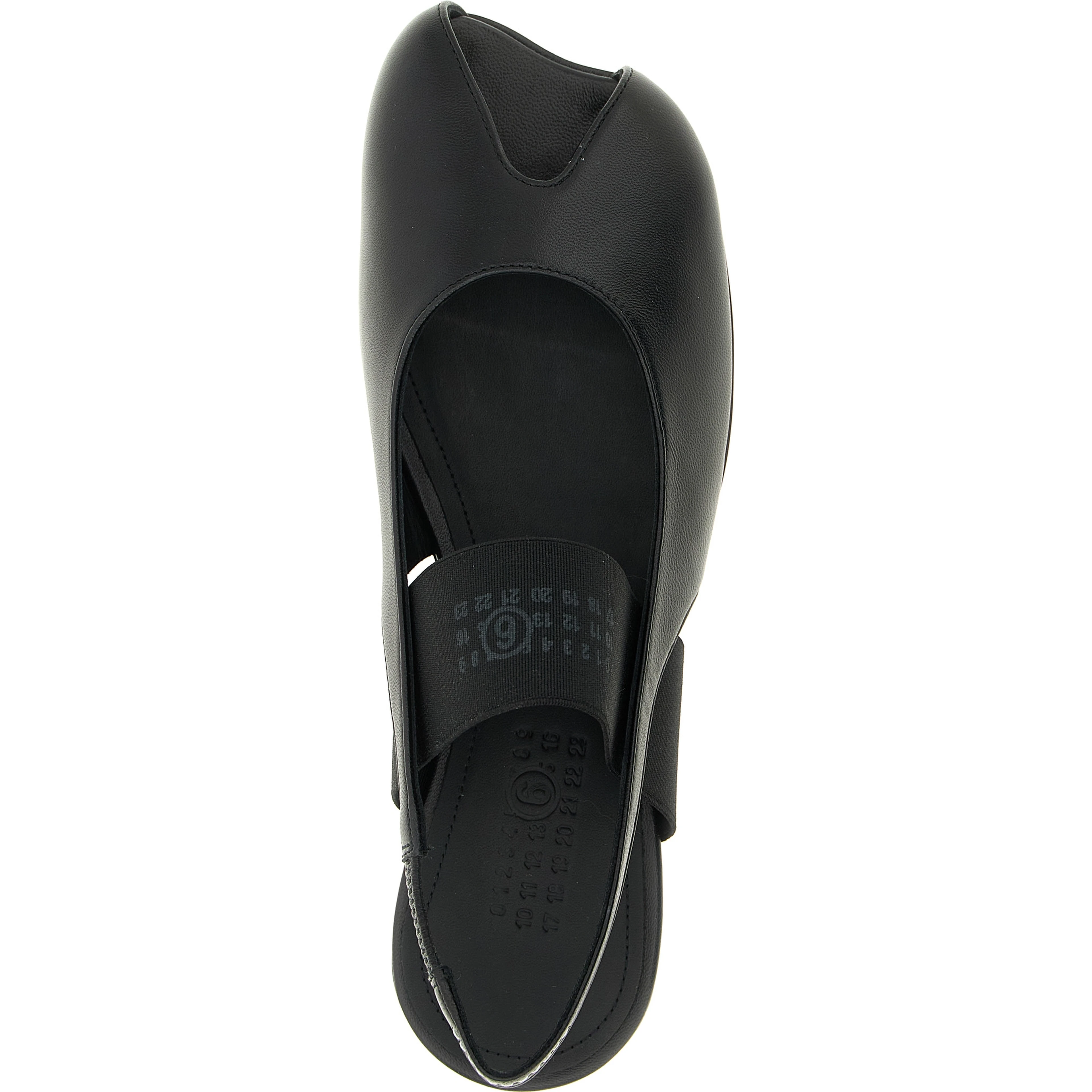 Black Lamb Leather Flat Sandals