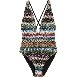 Multicolor Viscose One-Piece Swimsuit