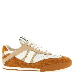 Beige Polyester Low Top Sneakers