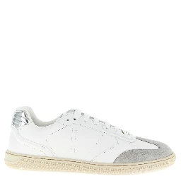 White Calfskin Low Top Sneakers