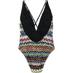 Multicolor Viscose One-Piece Swimsuit