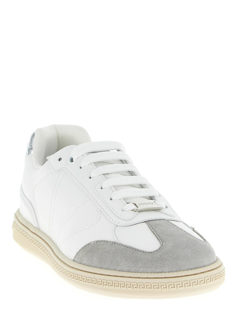 White Calfskin Low Top Sneakers