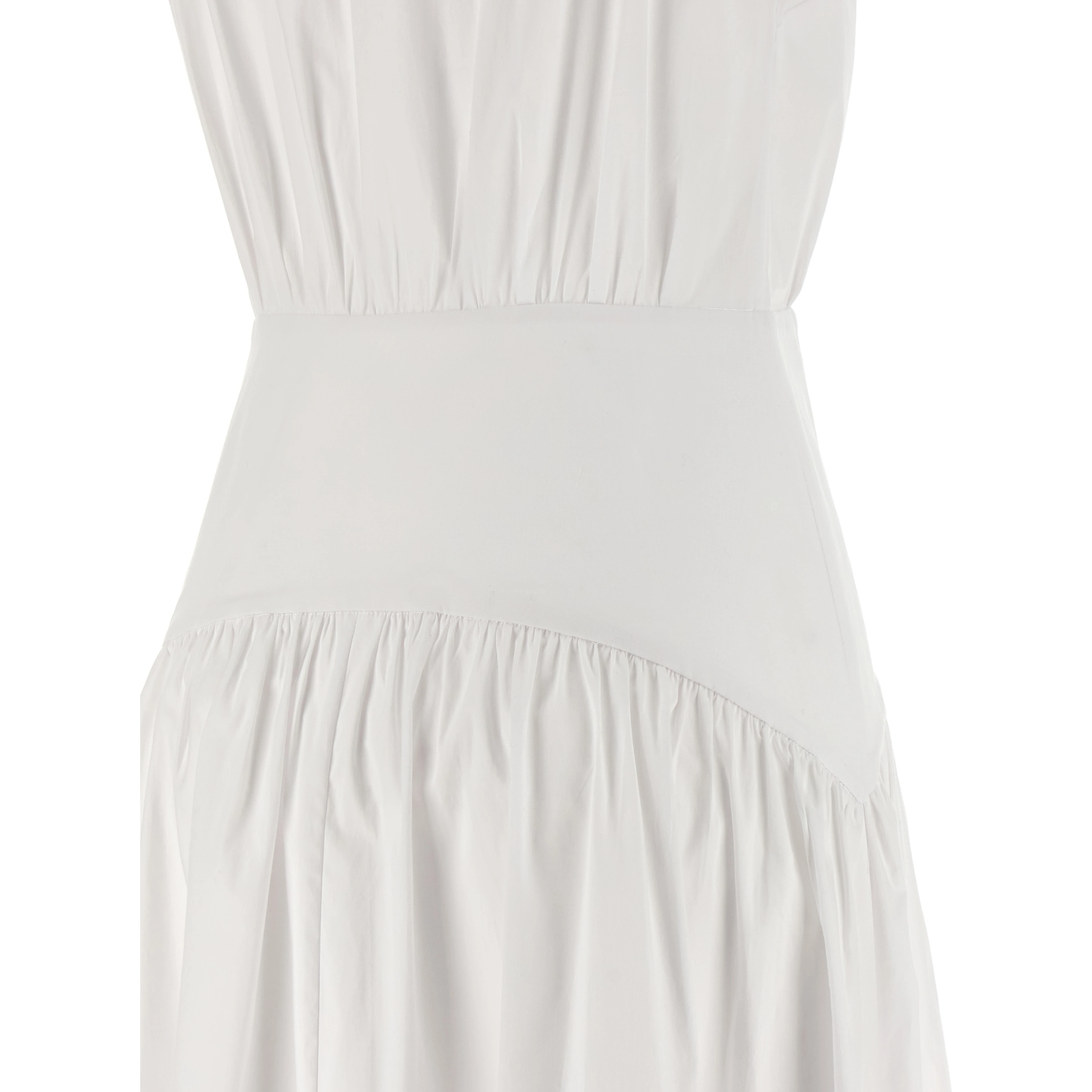 White Cotton Midi Dress