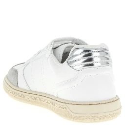 White Calfskin Low Top Sneakers