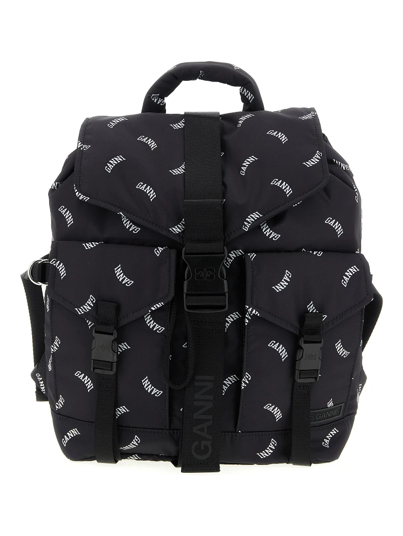 Black Polyester Backpack