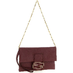 Bordeaux Lamb Leather Clutch Bag