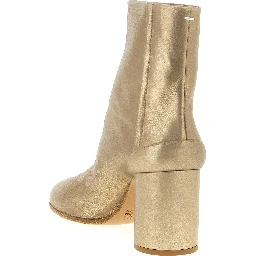 Gold Cashmere Ankle Boots