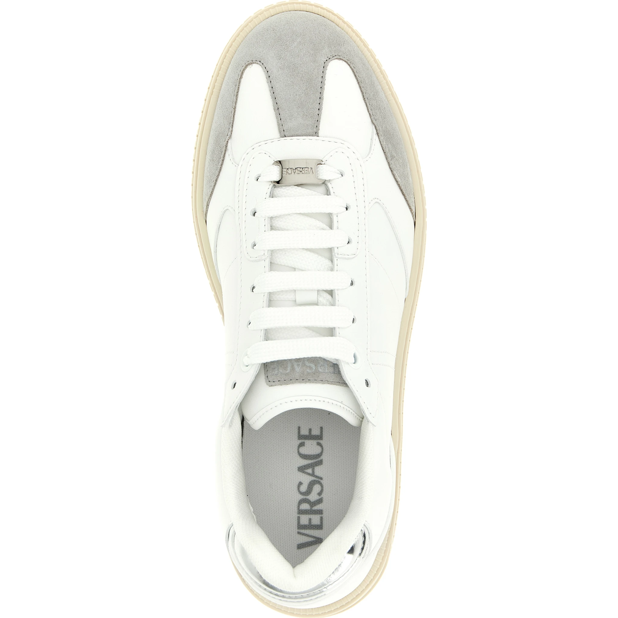 White Calfskin Low Top Sneakers